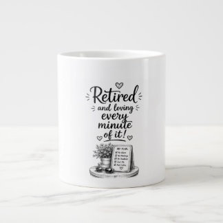 Retired Not Expired – Funny Elegant Retirement Large Coffee Mug