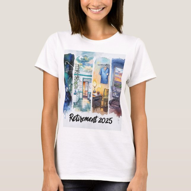Retired Nurse 2025 – Scrubs Off, Dine On! T-Shirt (Front)