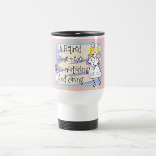 Retired Nurse Angel Art Cards & Gifts Travel Mug