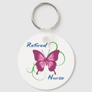 Retired Nurse (Butterfly) Key Ring