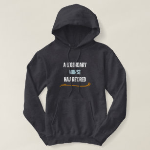 Retired nurse Funny retirement distressed text  Hoodie