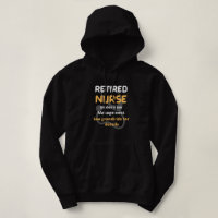 Retired nurse Funny retirement gift yellow text 