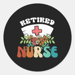 Retired Nurse Rn Classic Round Sticker