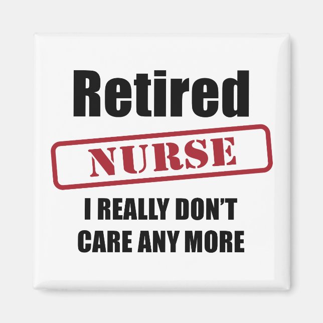 Retired Nurse (UK spell) Magnet (Front)