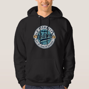 Retired O'Fishally Funny Retro Angler Hoodie