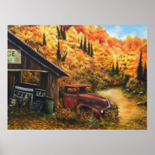 Retired Oil Painting Poster