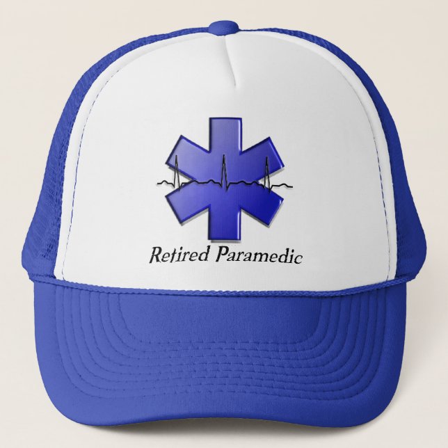 Retired Paramedic Gifts Trucker Hat (Front)