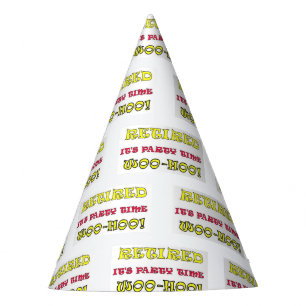Retired Party Time Party Hat