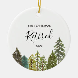 Retired Pine Greenery First Christmas Ornament