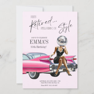 Retired Pink Cadillac Custom Invite