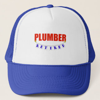 RETIRED PLUMBER TRUCKER HAT