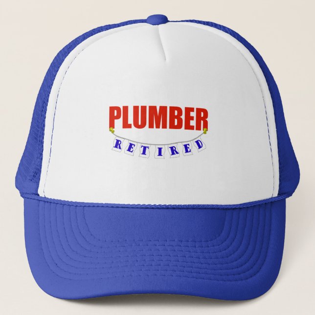 RETIRED PLUMBER TRUCKER HAT (Front)
