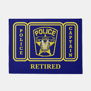 Retired Police Captain Custom Door Mat