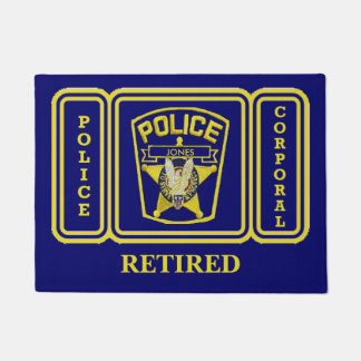 Retired Police Corporal Custom Door Mat