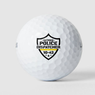 Retired Police Emergency Dispatcher 10-42 Golf Balls