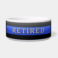 Retired Police K9 - Thin Blue Line Bowl