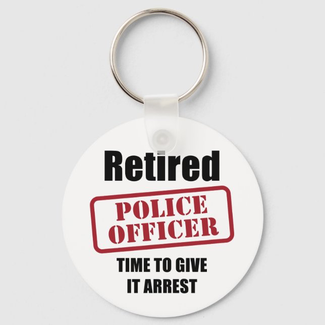 Retired Police Officer Key Ring (Front)