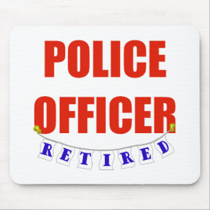 RETIRED POLICE OFFICER MOUSE PAD