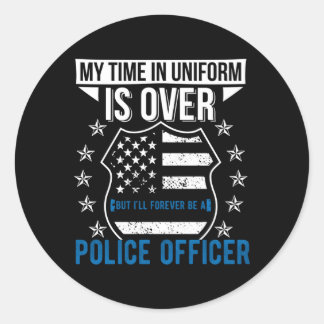 Retired Police Officer Retiret Police Officer Classic Round Sticker