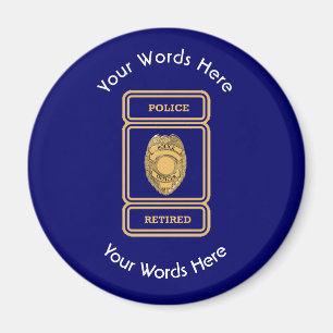 Retired Police Officer Shield Magnet