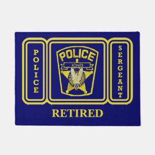 Retired Police Sergeant Custom Door Mat