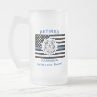 Retired Police Thin Blue Line Over And Out Funny