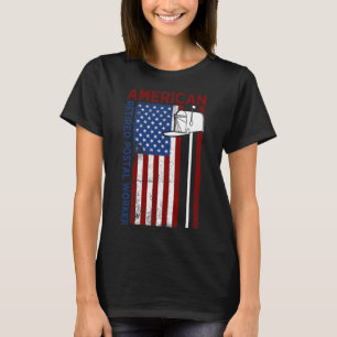Retired Postal Worker Flag Proud Mailman Retiremen T-Shirt