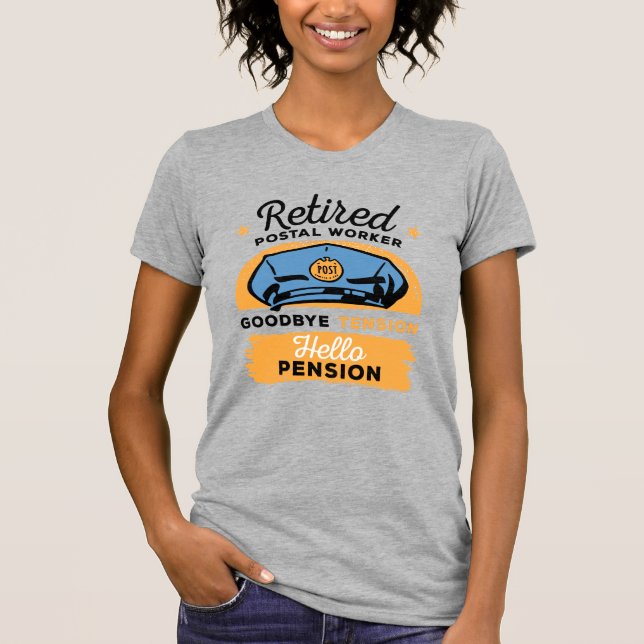 Retired Postal Worker Funny Mailman Retirement T-Shirt (Front)