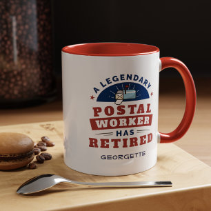 Retired Postal Worker Gag Retirement Personalised Mug