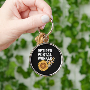 Retired Postal Worker Key Ring