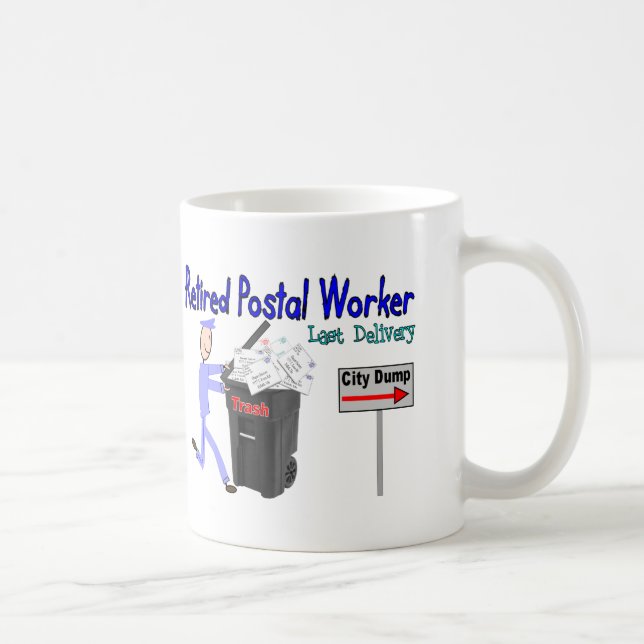 Retired Postal Worker Last Delivery Coffee Mug (Right)
