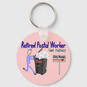 Retired Postal Worker Last Delivery Key Ring