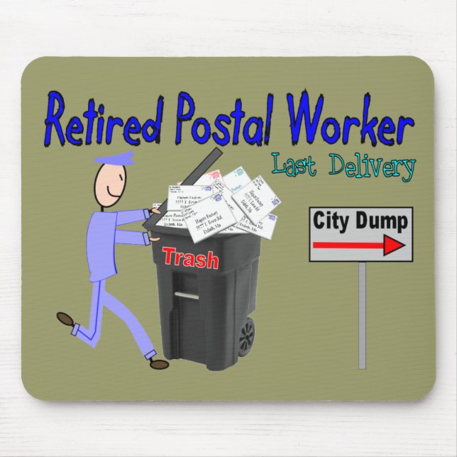 Retired Postal Worker Last Delivery Mouse Pad (Front)