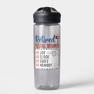 Retired Postal Worker Letter Carrier Retirement Water Bottle
