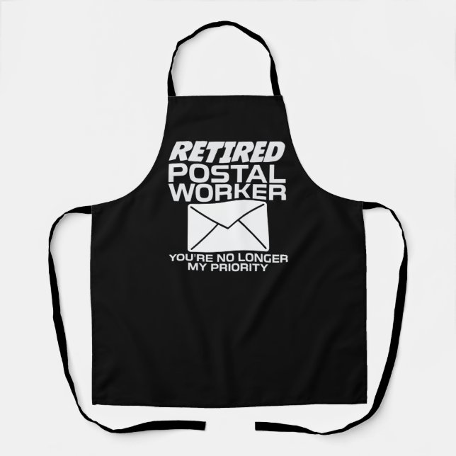 Retired Postal Worker Mail Carrier Retirement Apron (Front)