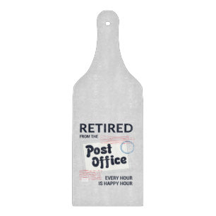 Retired Postal Worker Mailman Retirement Cutting Board