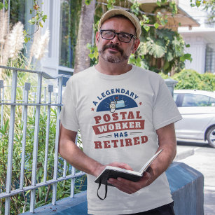 Retired Postal Worker Mailman Retirement Funny T-Shirt