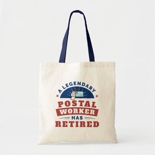 Retired Postal Worker Mailman Retirement Gag Tote Bag (Front)
