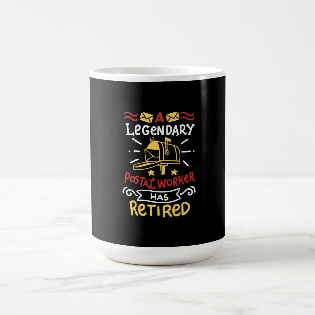 Retired Postal Worker Mailman Retirement Gift Coffee Mug (Center)