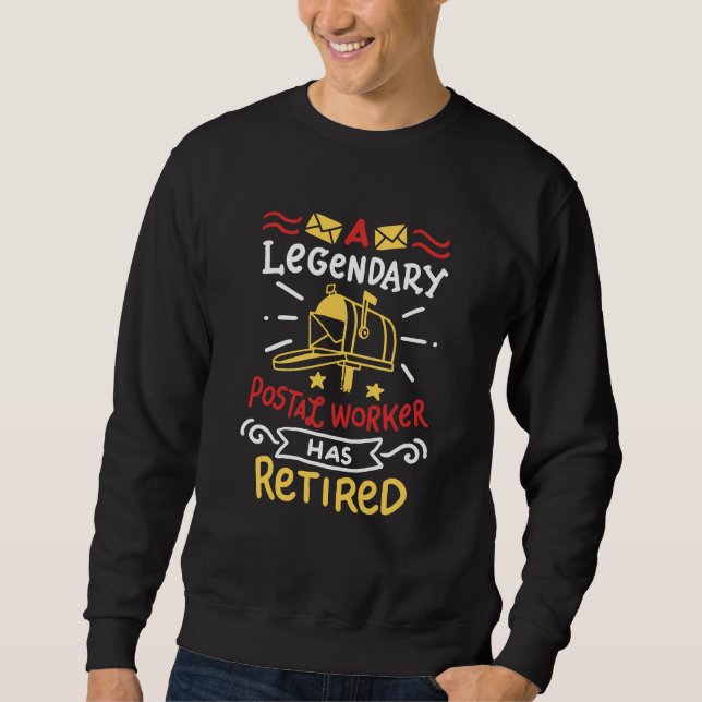 Retired Postal Worker Mailman Retirement Gift Sweatshirt (Front)