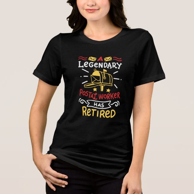 Retired Postal Worker Mailman Retirement Gift Tri-Blend Shirt (Front)