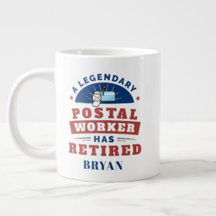 Retired Postal Worker Mailman Retirement Keepsake Large Coffee Mug