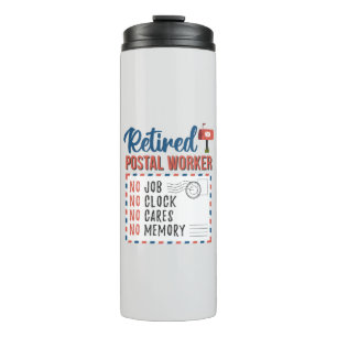 Retired Postal Worker Mailman Retirement Thermal Tumbler