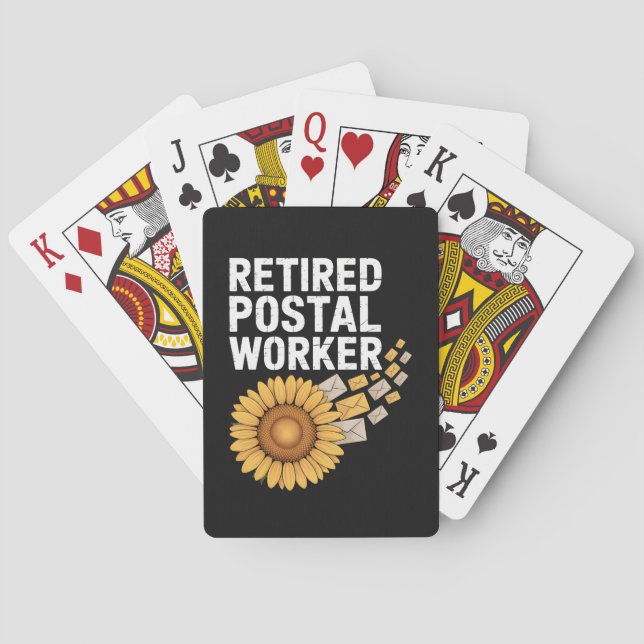 Retired Postal Worker Playing Cards (Back)