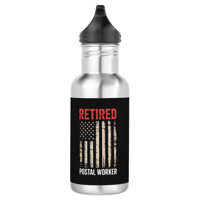 Retired Postal Worker Retirement 532 Ml Water Bottle (Right)