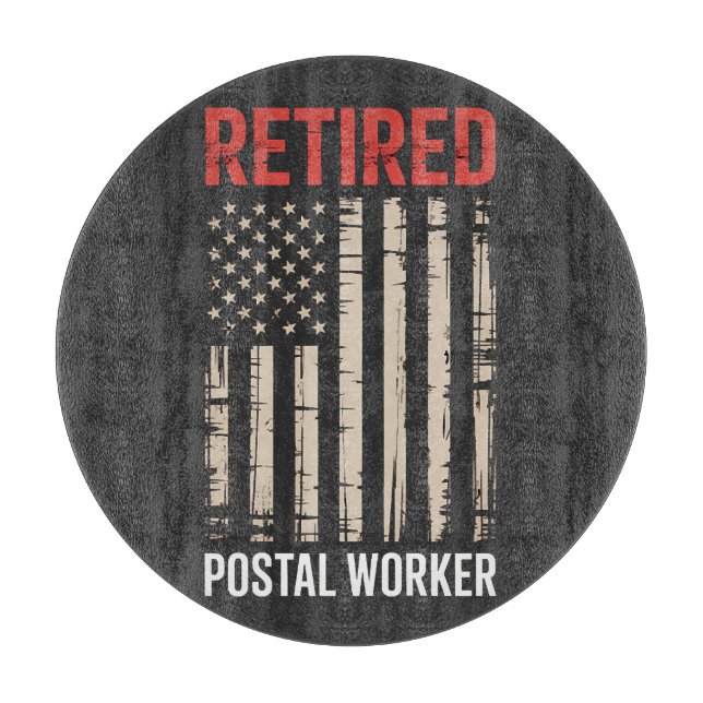Retired Postal Worker Retirement Cutting Board (Front)