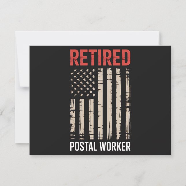 Retired Postal Worker Retirement Invitation (Front)