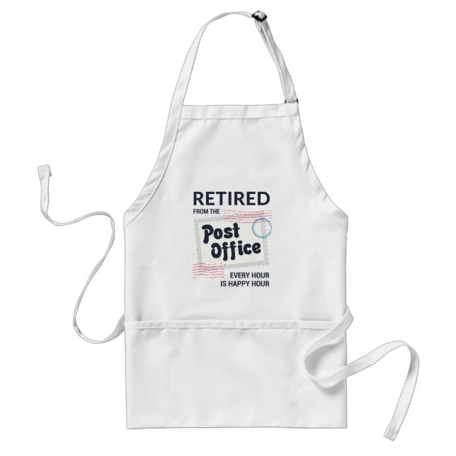 Retired Postal Worker Retirement Mailman Funny Standard Apron (Front)