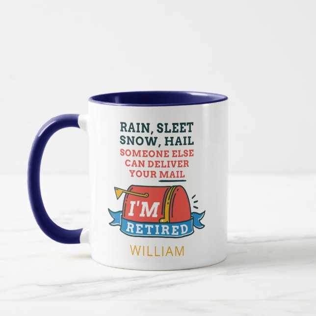 Retired Postal Worker Retirement Parting Gift Mug (Left)