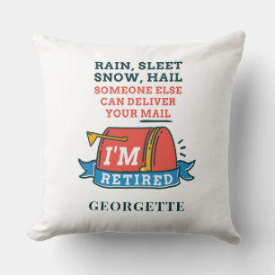 Retired Postal Worker Retirement Personalised Cushion